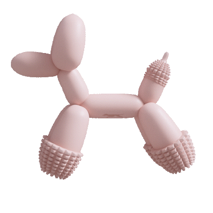 Pink Balloon Dog Chew Toy