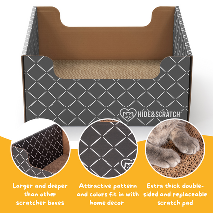 Hide & Scratch Extra-Large Cat Scratcher Box-4