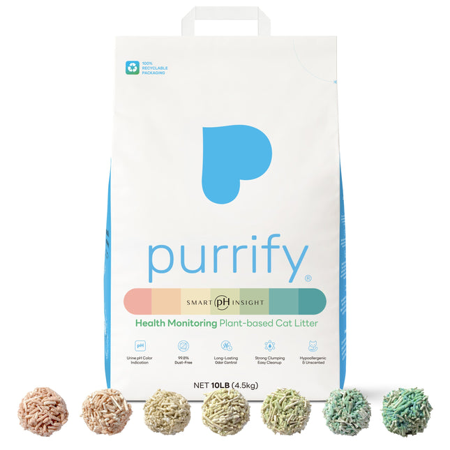 Plant-Based Clumping Cat Litter – Color-Changing pH Indicator