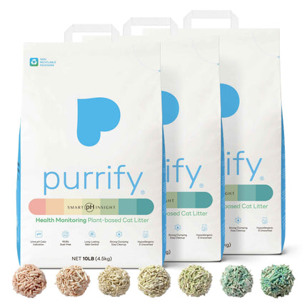 Plant-Based Clumping Cat Litter – Color-Changing pH Indicator