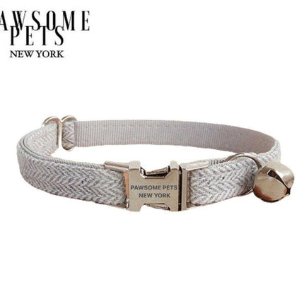 Silver Grey Adjustable Collar for Small Dogs & Cats
