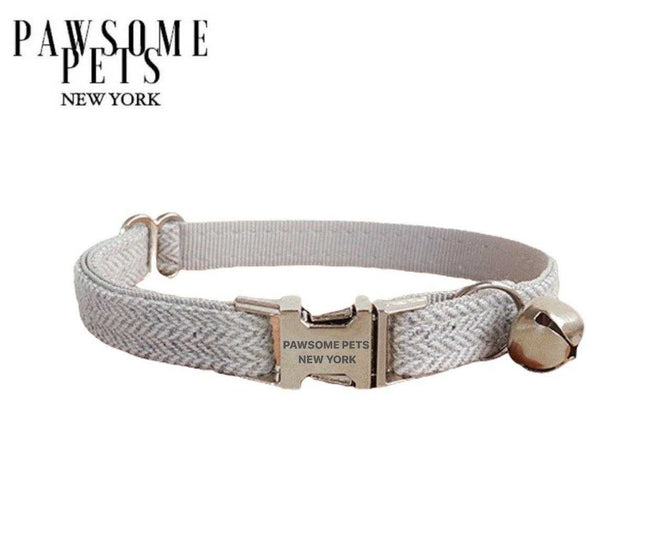 Silver Grey Adjustable Collar for Cats & Small Dogs