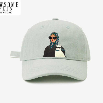 Embroidered Cat Mom Baseball Cap
