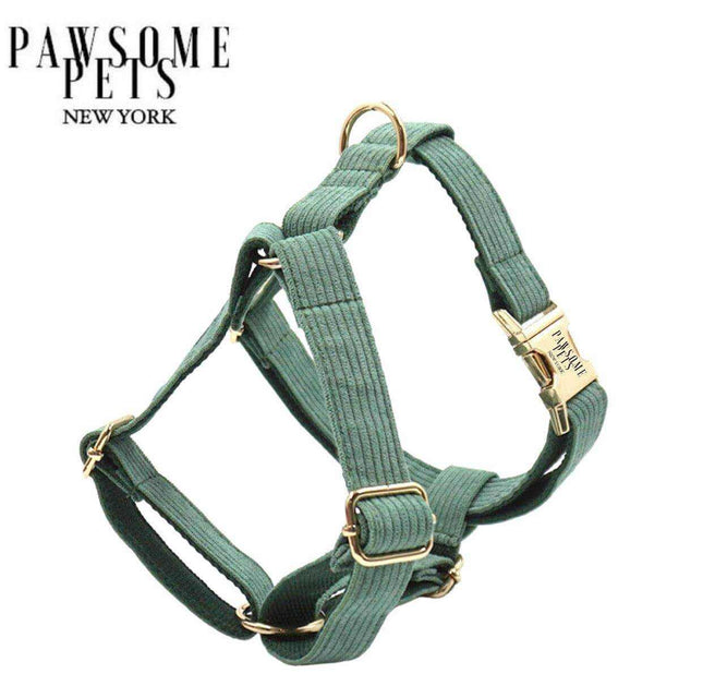 STEP IN HARNESS in olive green color, stylish and comfortable dog accessory for all breeds.