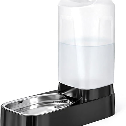 2.4 Gallon Gravity Pet Water Dispenser with 304 Stainless Steel Bowl-0
