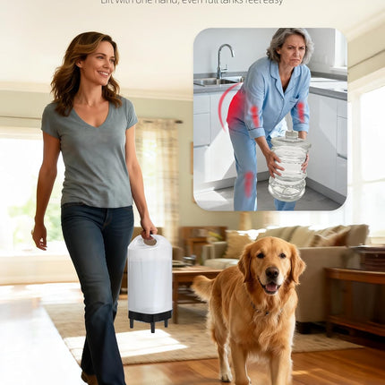 2.4 Gallon Gravity Pet Water Dispenser with 304 Stainless Steel Bowl-2