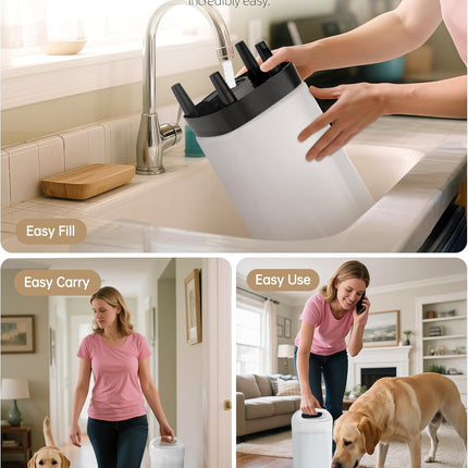2.4 Gallon Gravity Pet Water Dispenser with 304 Stainless Steel Bowl-3