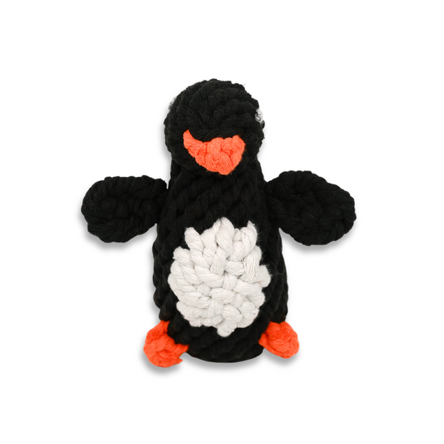 Kaixin the Penguin rope dog toy, included in the Rope Toy Trio