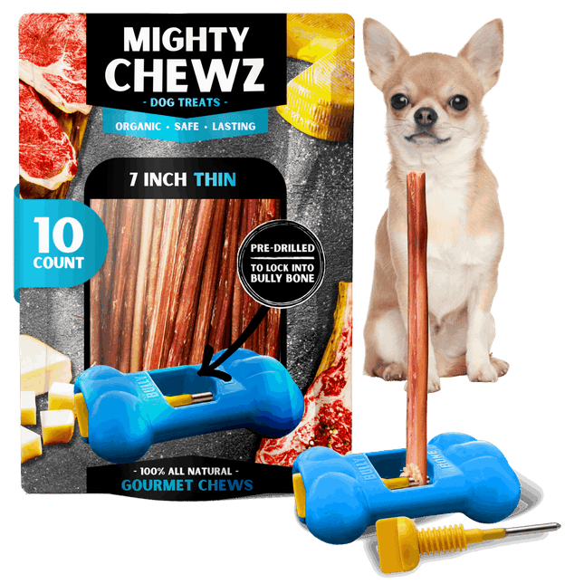 7" Thin Bully Sticks - Bully Bone Included