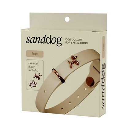 Ballon Beige Dog Collar | Premium Collar | SANDDOG-3