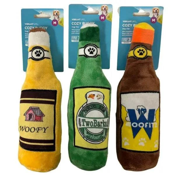 Bottle-Shaped Squeaky Dog Toy
