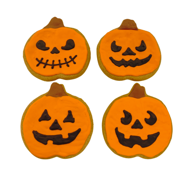 Jack O' Lantern Dog Cookie